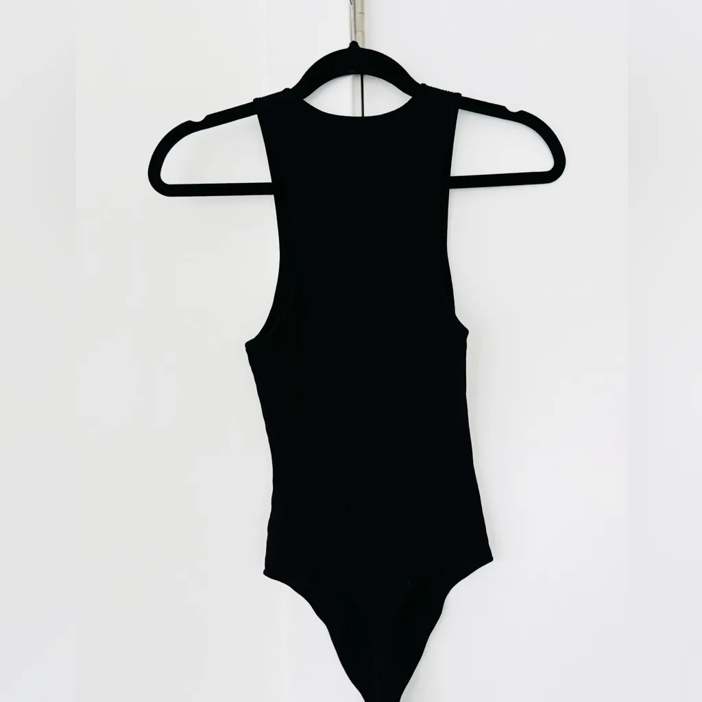 Good American ribbed bodysuit black size medium - Image 4