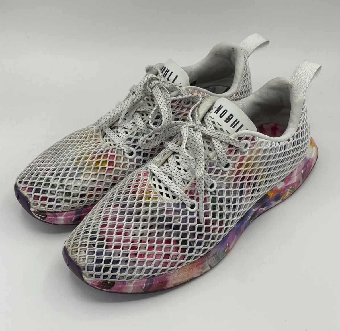NOBULL Training Shoes Size W8.5 M7 US Multicolor NOBULL Floral Mesh Runners - Image 1
