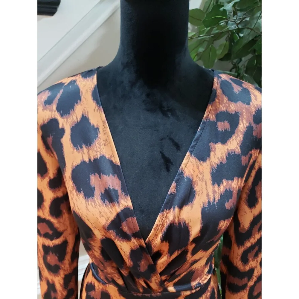 Chicme Brown Leopard Animal Print V - Image 2