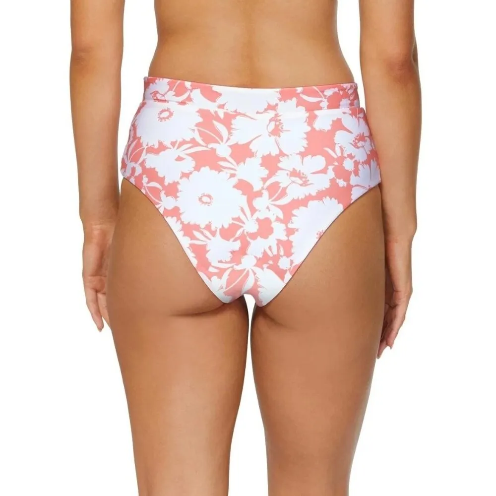 Raisins Bikini Bottom Reversible High Waist Floral Pink White M - Image 2