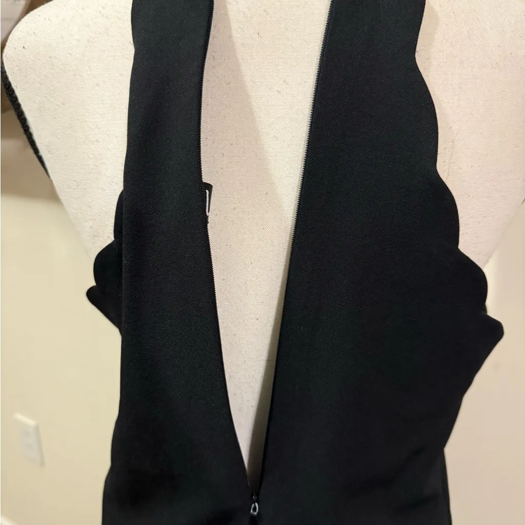 Lulu's | Black Scalloped Mini Dress - Image 3