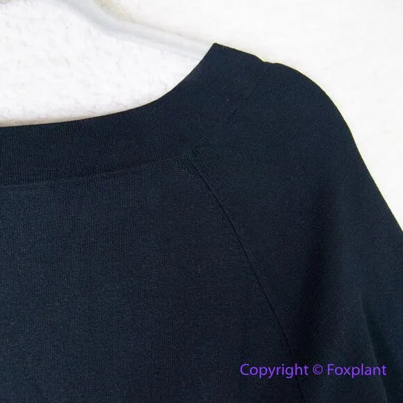 Ann Taylor black long sleeve waist band crew neck sweater dress, size‎ S - Image 8