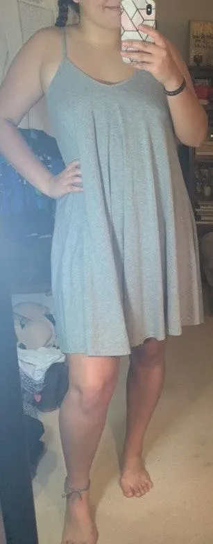 Boohoo Gray Swing Dress - Image 2