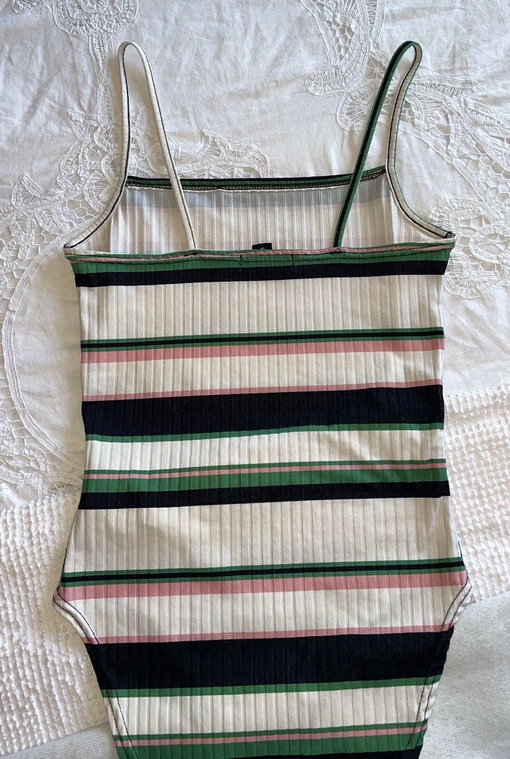 Square Neck Top / Ribbed Bodysuit - Image 7