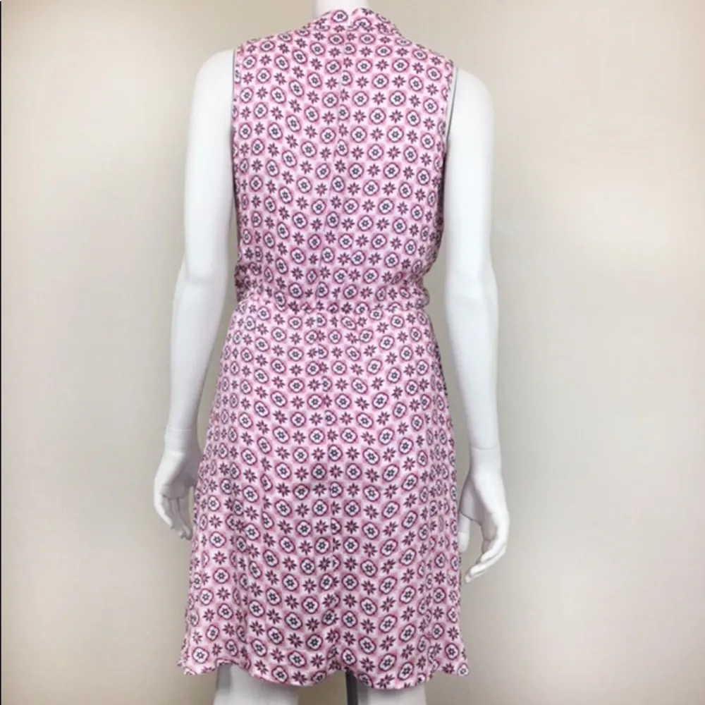Modbe Retro Print Sleeveless Mini‎ Dress Pink - Image 3