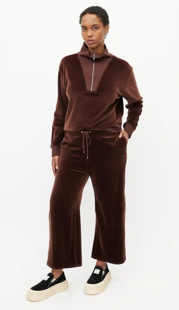 327 Nili Lotan Bentley Quarter Zip Sweatshirt chocolat brown Small Small - Image 3