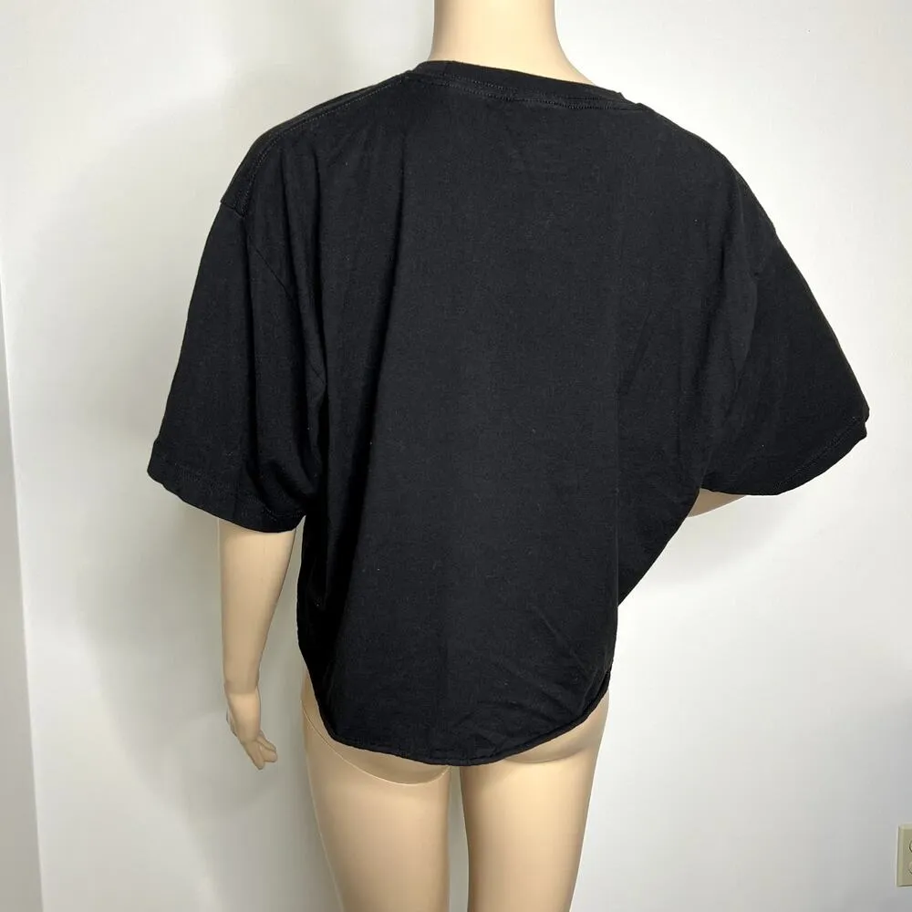 Spongebob Squarepants Black Cropped Graphic Tee - Image 3