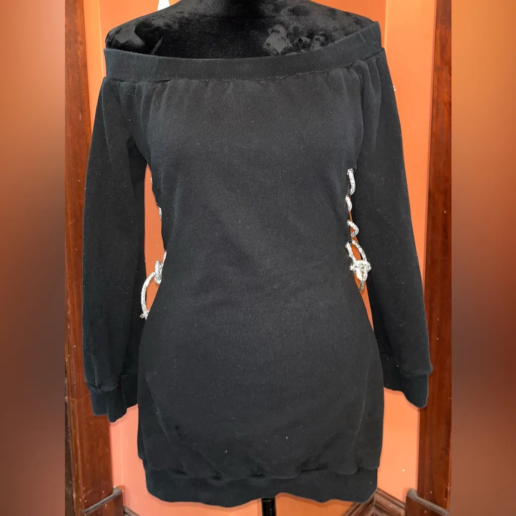 Akira rhinestone tie up side mini dress - Image 6