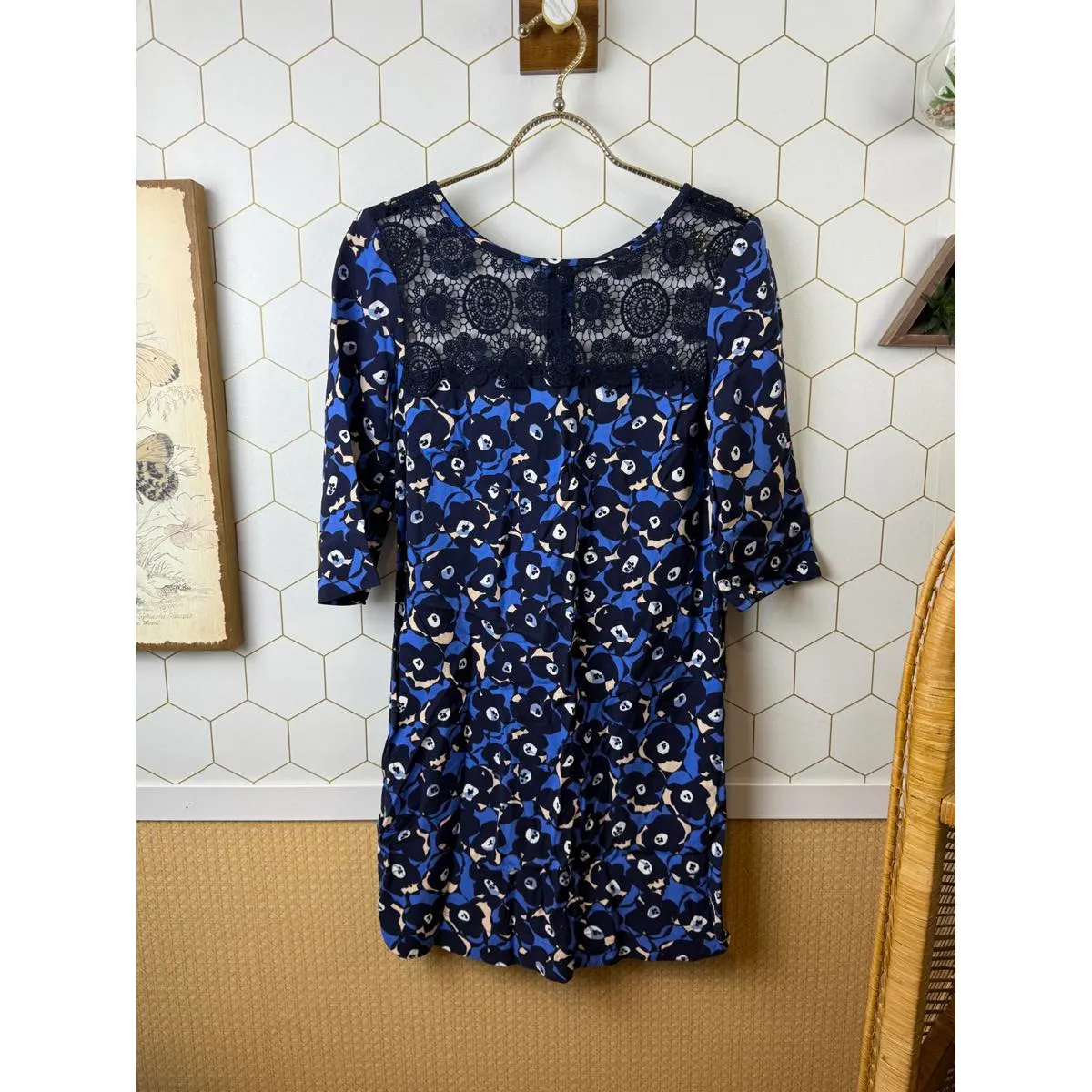 BODEN Jessa Dark Navy Lace Tunic Dress - Image 6