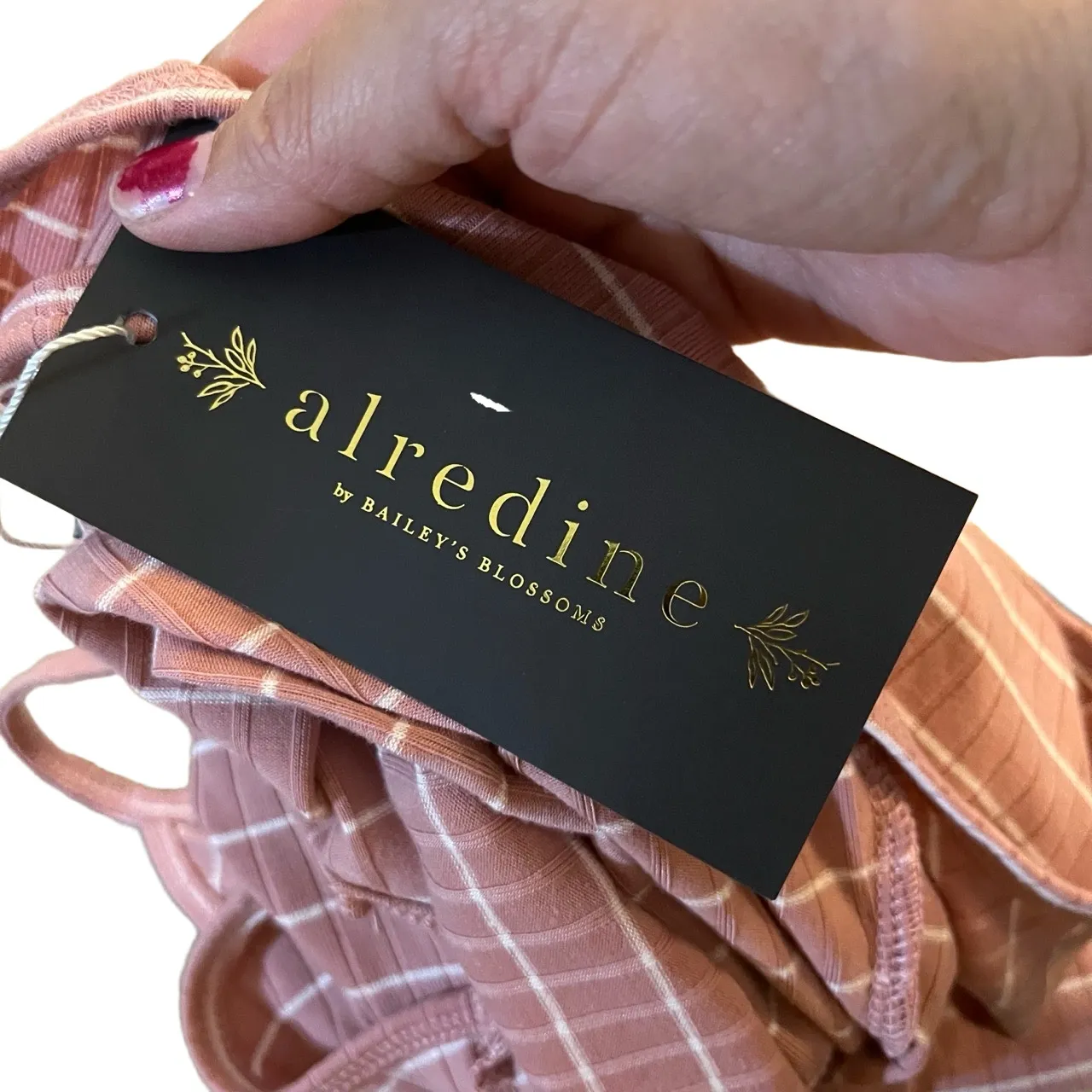 NWT Alredine Striped Sleeveless Spaghetti‎ Straps Knee Length Casual Dress Small Pink - Image 8