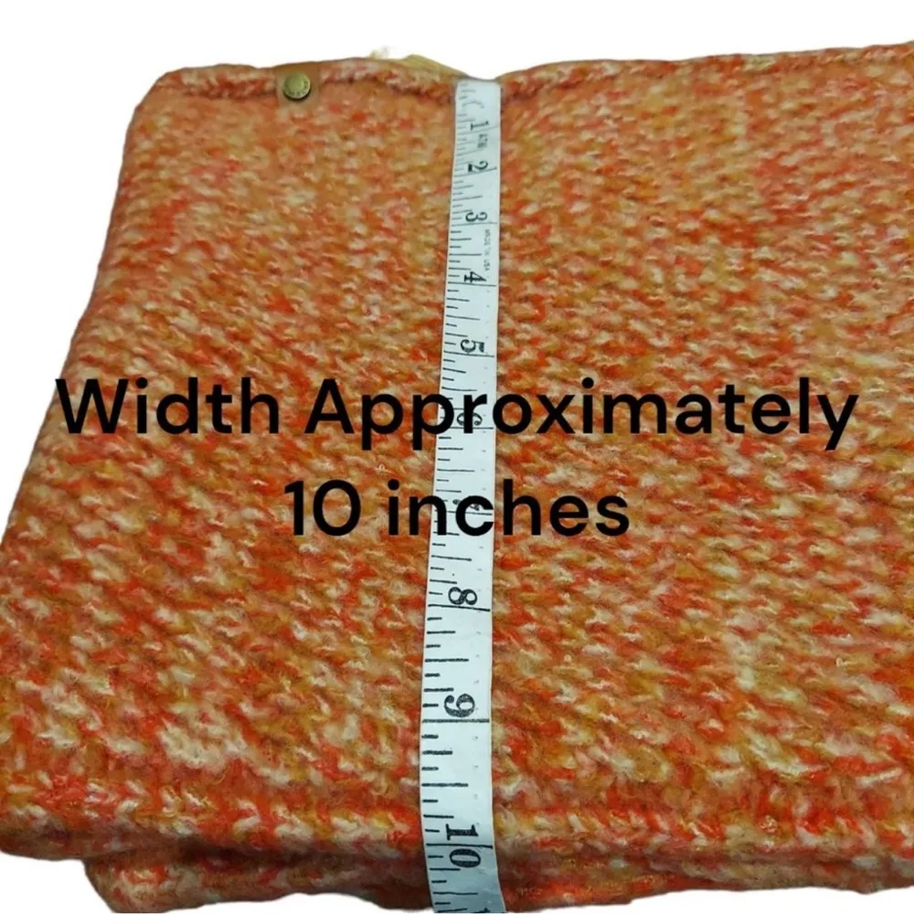 NWT FRYE And CO. Orange, Tan & Cream Infinity Scarf Orange - Image 5