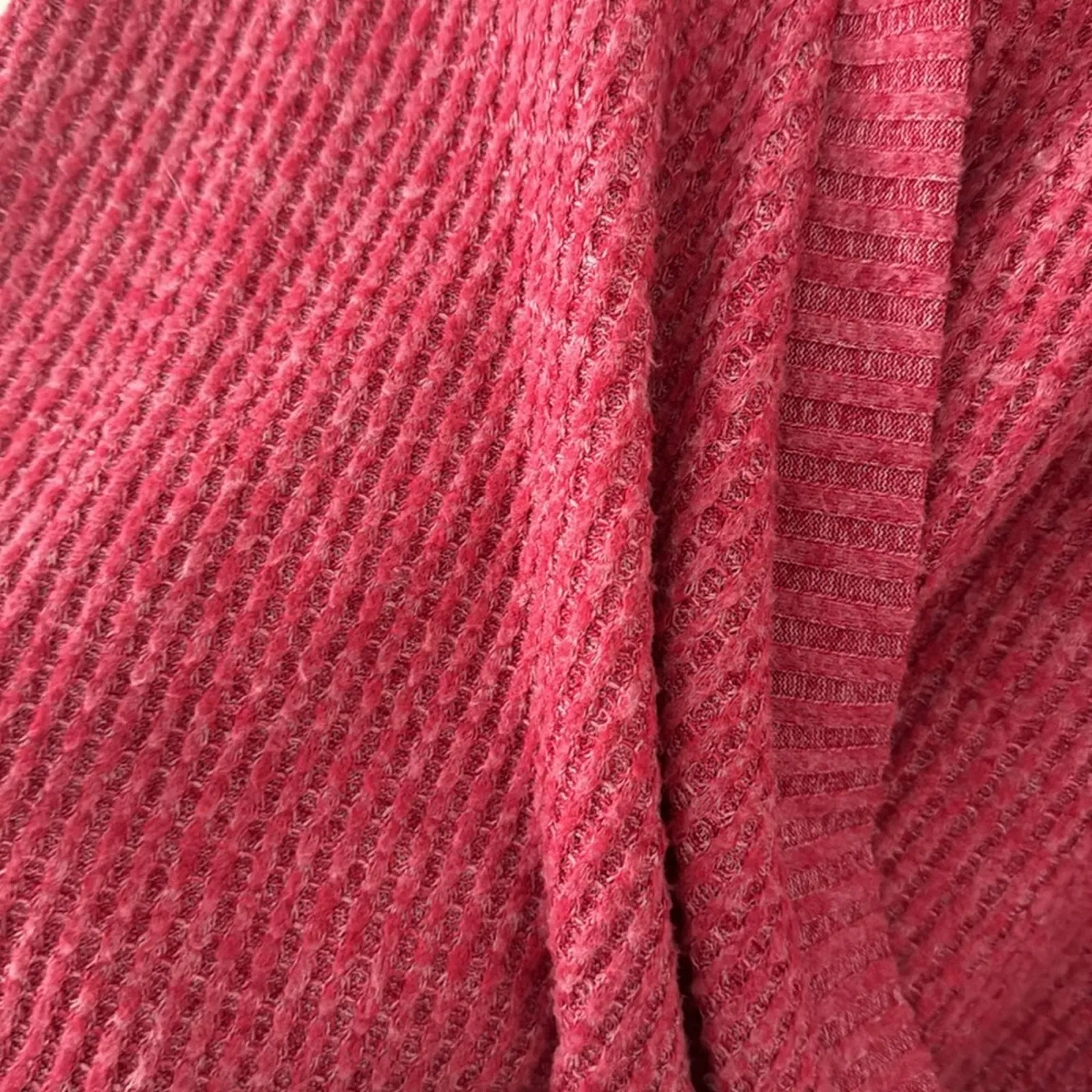 Torrid 0 Brushed Waffle Surplice Drop‎ Shoulder Wrap Top Red Sweater Large - Image 6