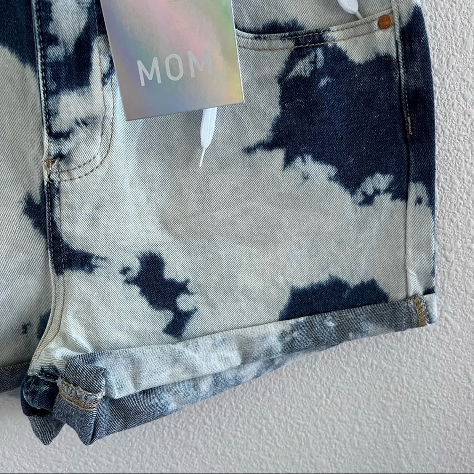 NWT Blue Savvy Acid Bleach Wash Denim Jean 100% Cotton Shorts 9 / 29 - Image 4