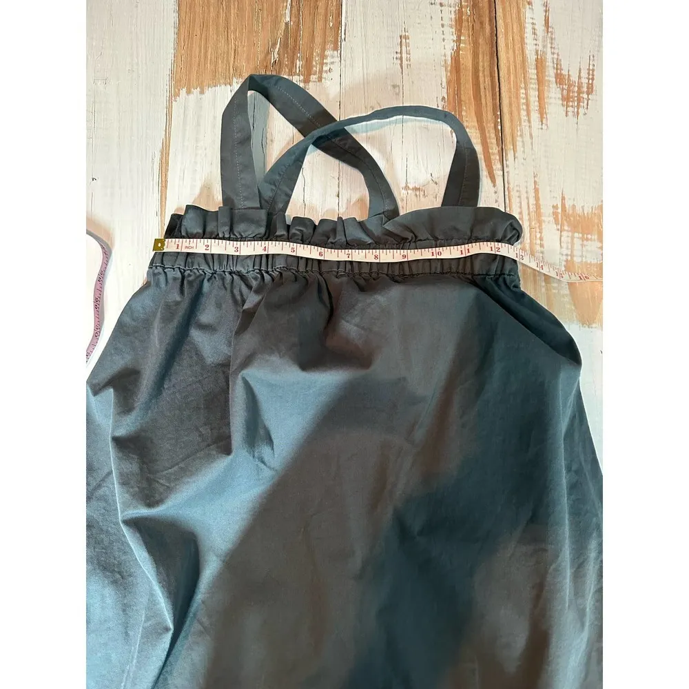 Everlane The Paperbag Mini Organic Dress Dark Slate Size XS - Image 7