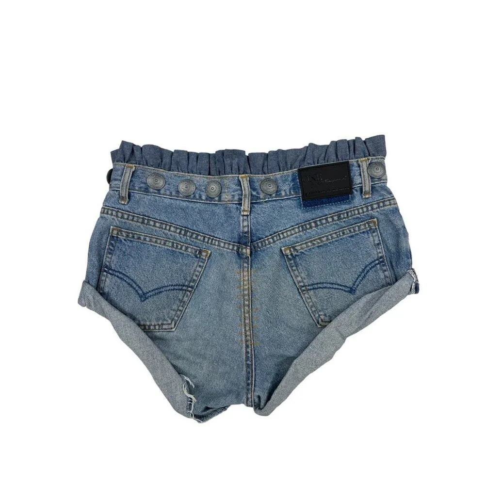 One X One Teaspoon - Vintage Le Bandits With Studs & Frill Details in Blue - Image 3