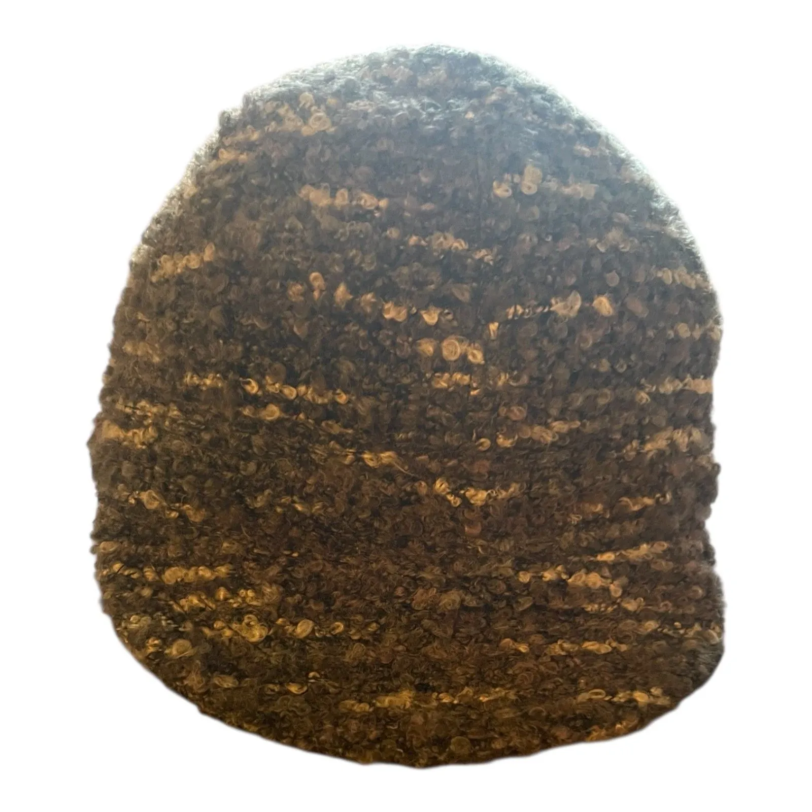 Vintage 90s/Y2K Purple Gray Boucle Knit Hunter Cap Lined Cozycore - Image 3