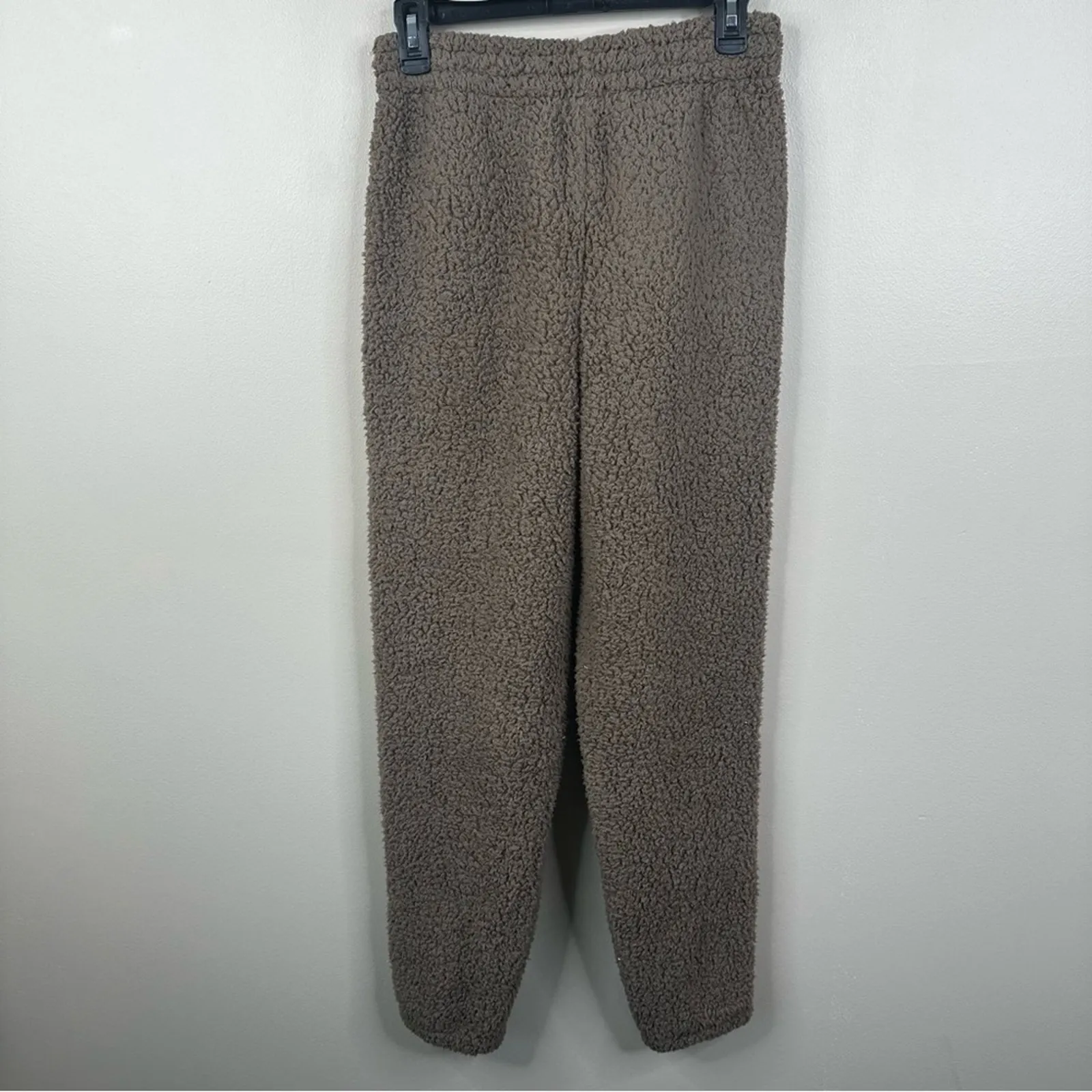 NEW Skims Teddy High Pile Fleece Sherpa Joggers in Desert Brown Womens XS - Image 6