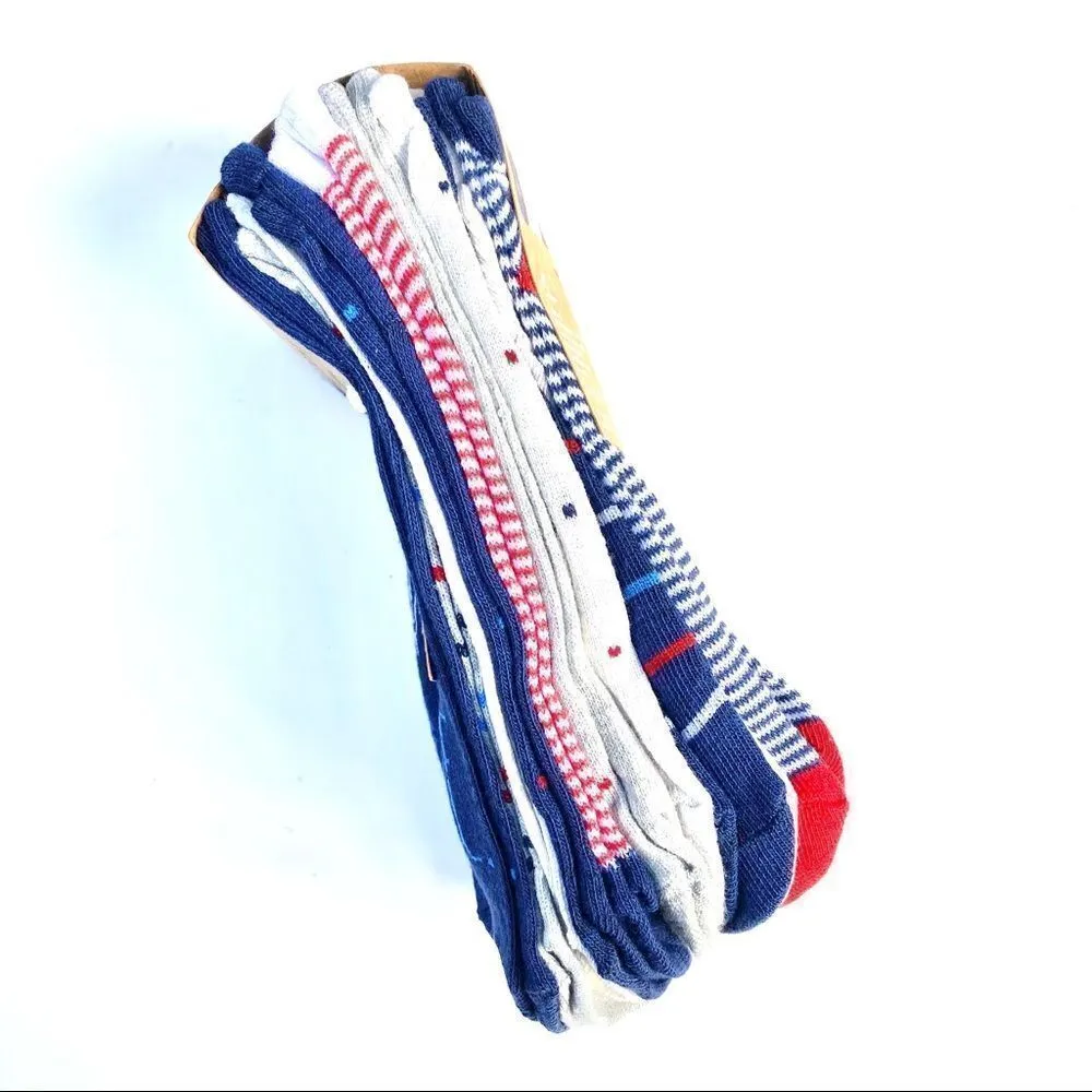 Rae Dunn Patriotic Ankle Socks 10pk Red White Blue NWT - Image 2