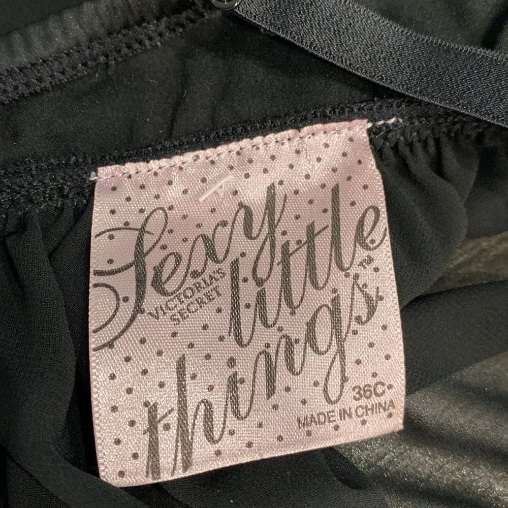 2008 Victoria’s Secret Sexy Little Things Black Babydoll Slip Size 36C - Image 11