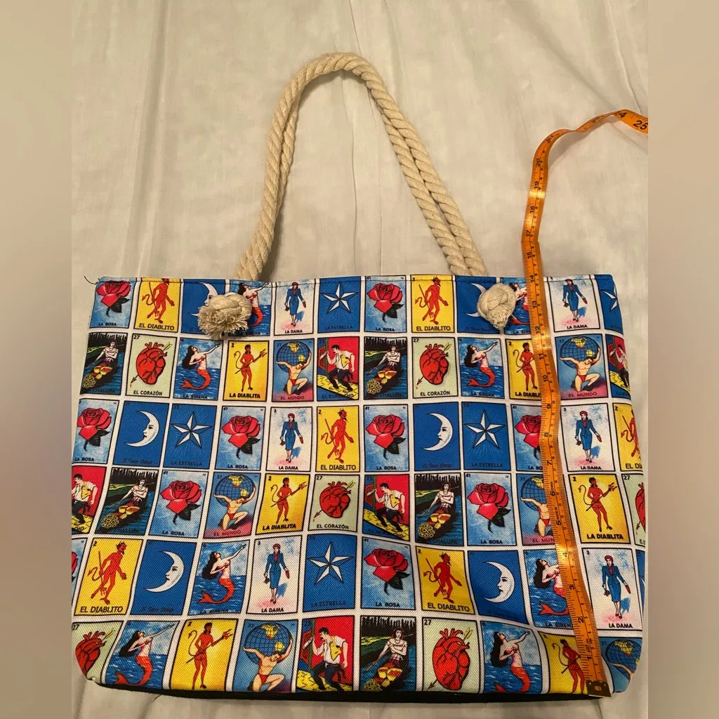 Lovely & Colorful Mexican Lottery‎ front print 14"X20" Tote bag - Image 5