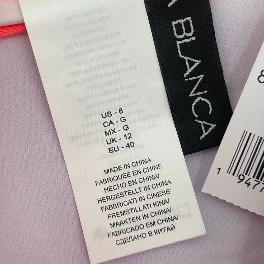 LA BLANCA Swimsuit Size 8 NWT Island Goddess Mio Hot Coral Swim Island Goddess - Image 15