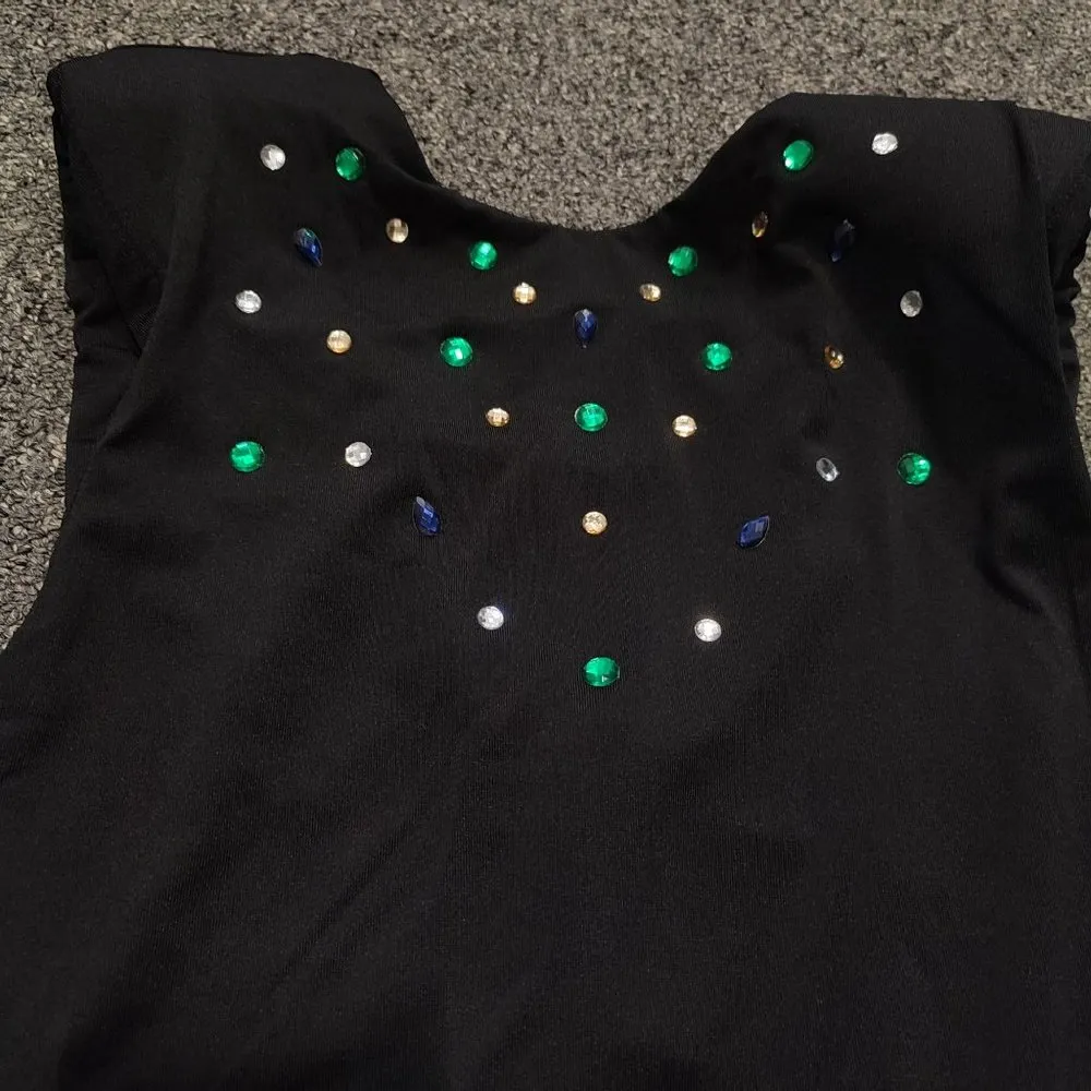 ZARA BODYSUIT WITH SHOULDER PADS AND RHINESTONES - Image 7