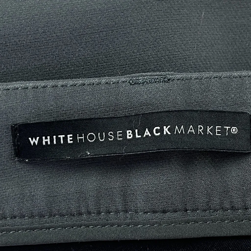 WHBM Elle Comfort Stretch Slim Trouser Pants‎ Womens 10S Gray Flat Front Pockets - Image 5