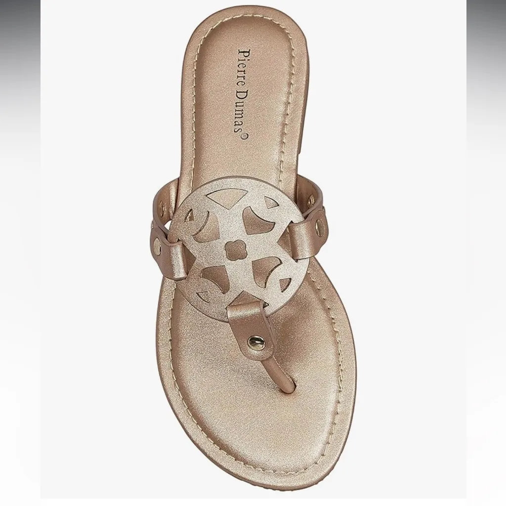 Pierre Dumas Rose Gold Studded Slides Sandals Sz 7 - Image 14