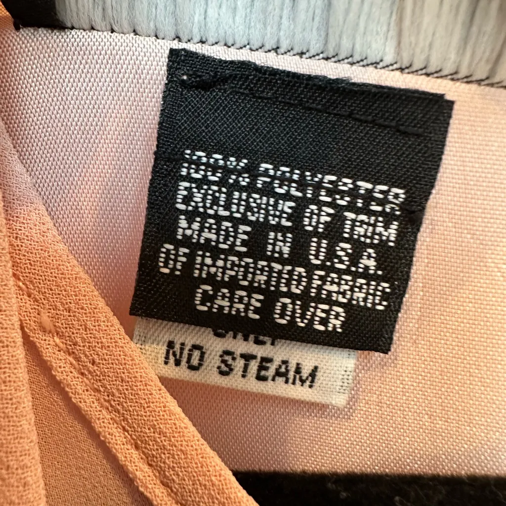 Vintage Ursula Of Switzerland Pink Long Sleeves Beaded Cape Dress Gown Size 16 - Image 13