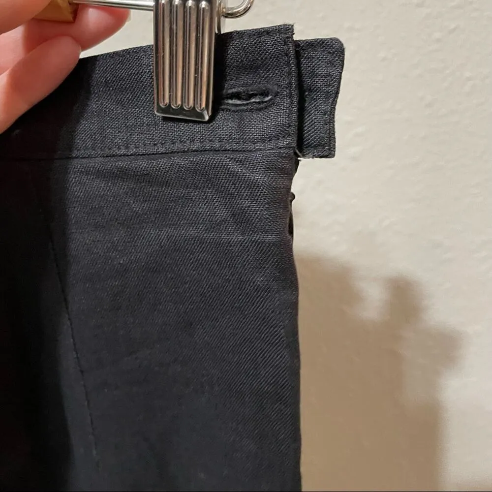 J McLaughlin Black Linen Short Pencil Skirt Womens 8 Modest Preppy Academia - Image 5