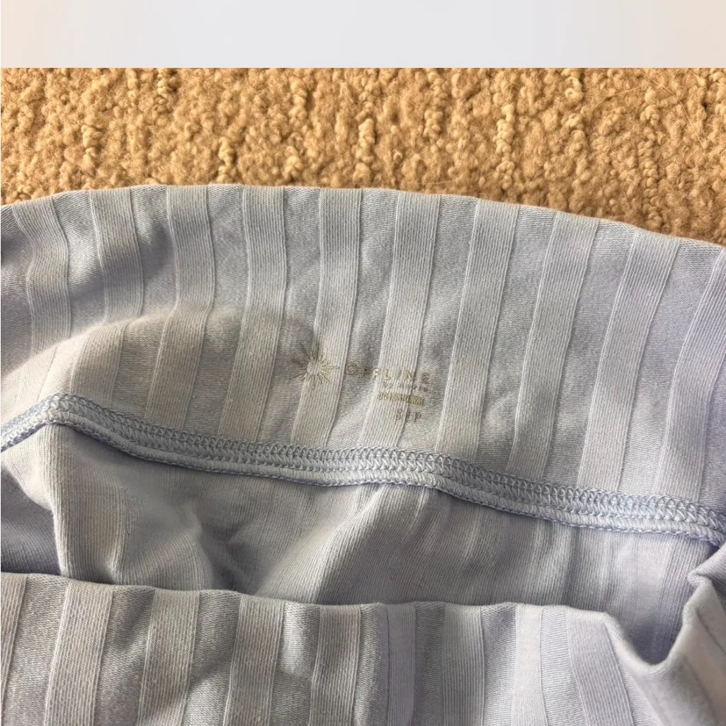 Aerie Sky Blue Ribbed Skirt - Image 4