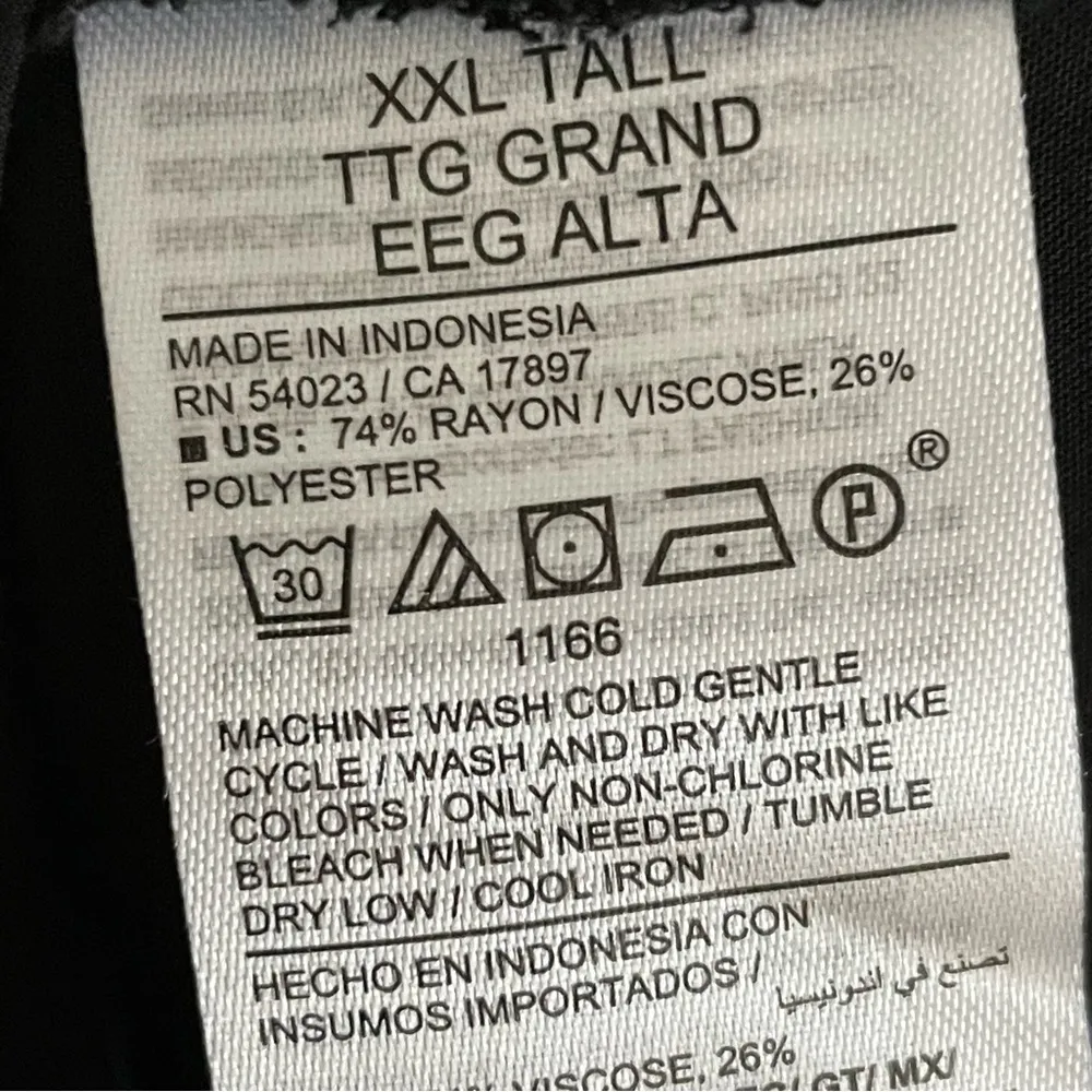 Old Navy Dress Maxi Button Front Drawstring  Waist Flap Pocket Collar Black Tall - Image 10