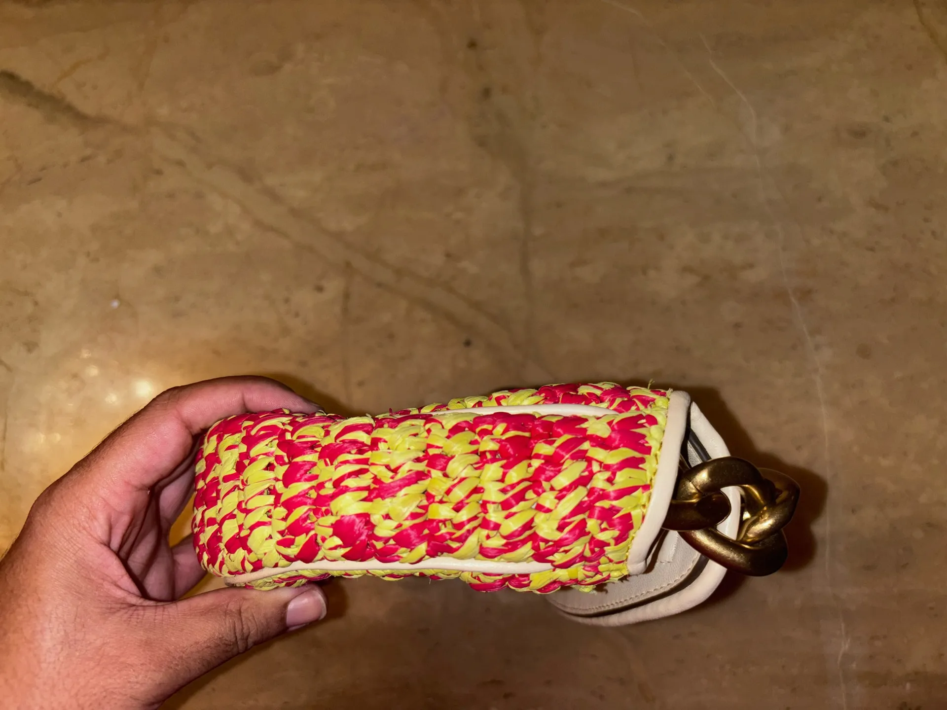 Tory Burch Pink and green Shoulder Bag with Chain Strap - Image 12