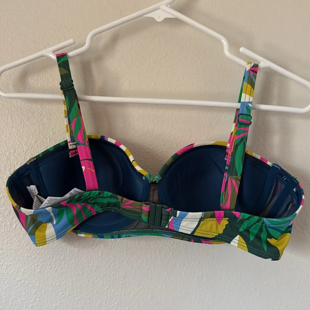 Boden Kythira Bikini Top Palm Leaf Tropical Flora 36A Pink Size undefined - Image 7