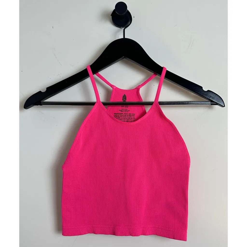 FREE PEOPLE Movement Happiness Runs Crop Tank in Hot Pink X - Image 2