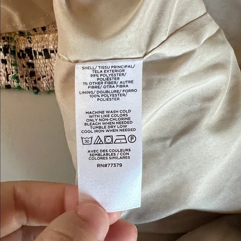 Ann Taylor Multicolor Tweed Pleated Skirt Dress Size 8 NWT - Image 8