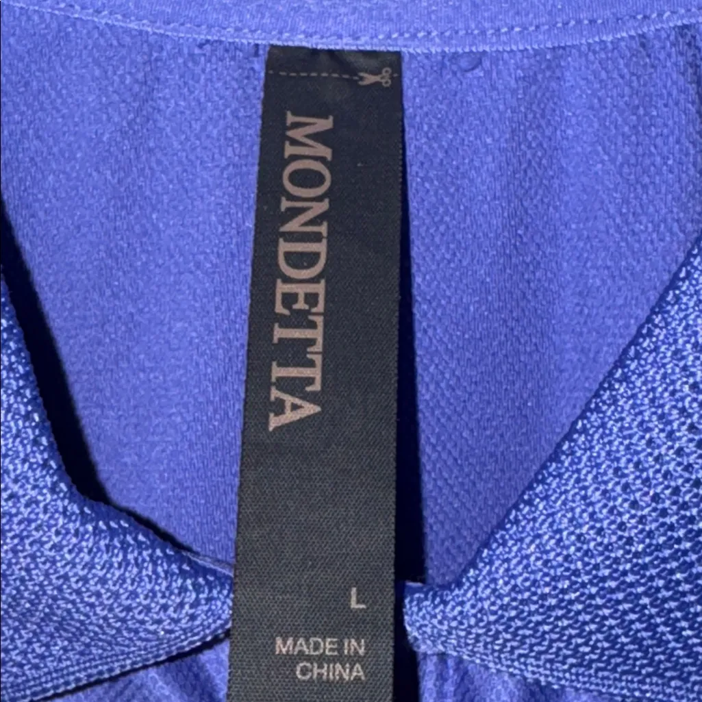 Mondetta 1/4 Zip Polo Shirt Collared Tee Short Sleeve‎ Stretch Women’s L Large - Image 8