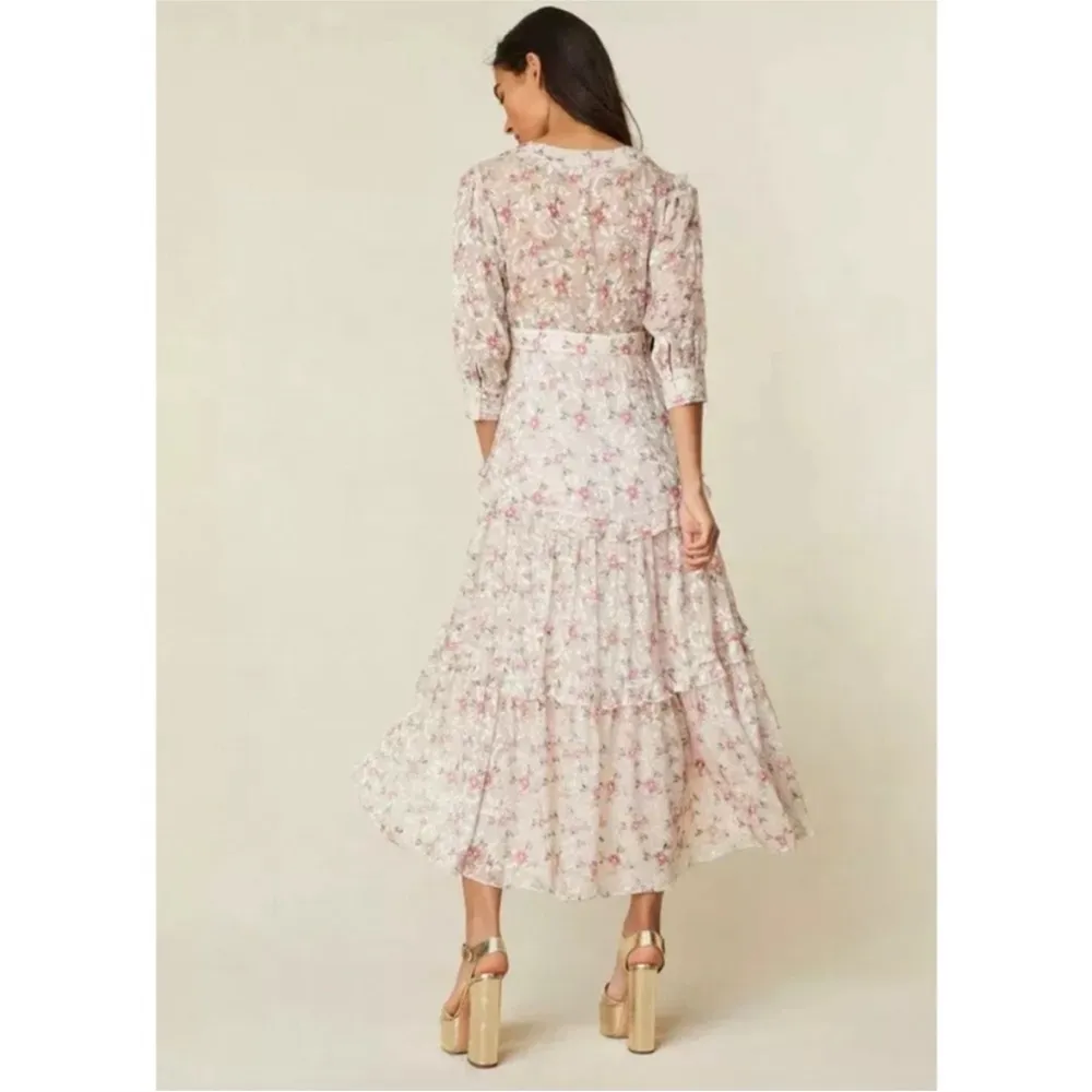 LoveShackFancy silk blend Lorencia Floral
Jacquard Maxi Dress NEW - Image 3