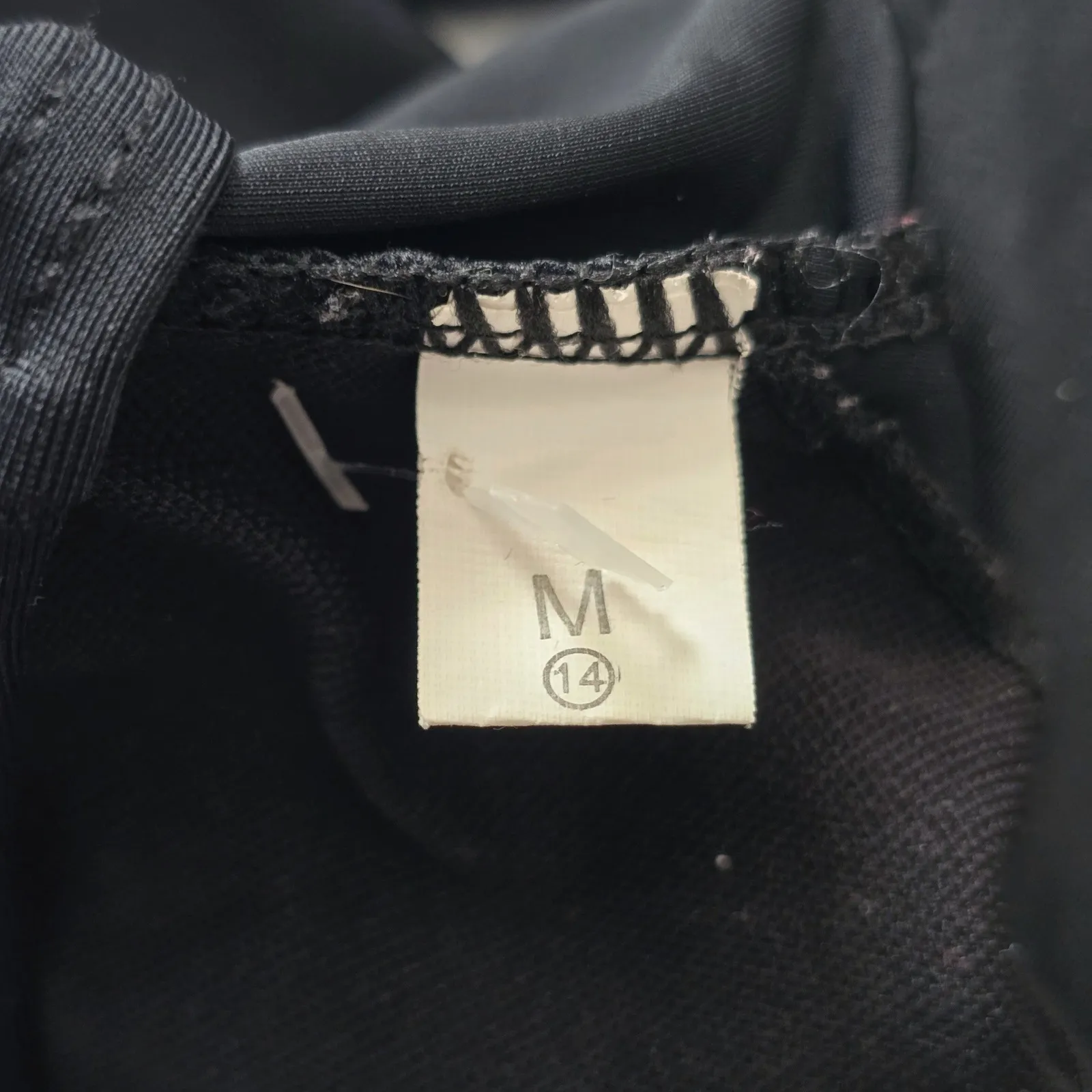 Black Zipper Front Y2K VTG 90s 2000s Coquette Retro Swimwear Bikini Top Medium - Image 7