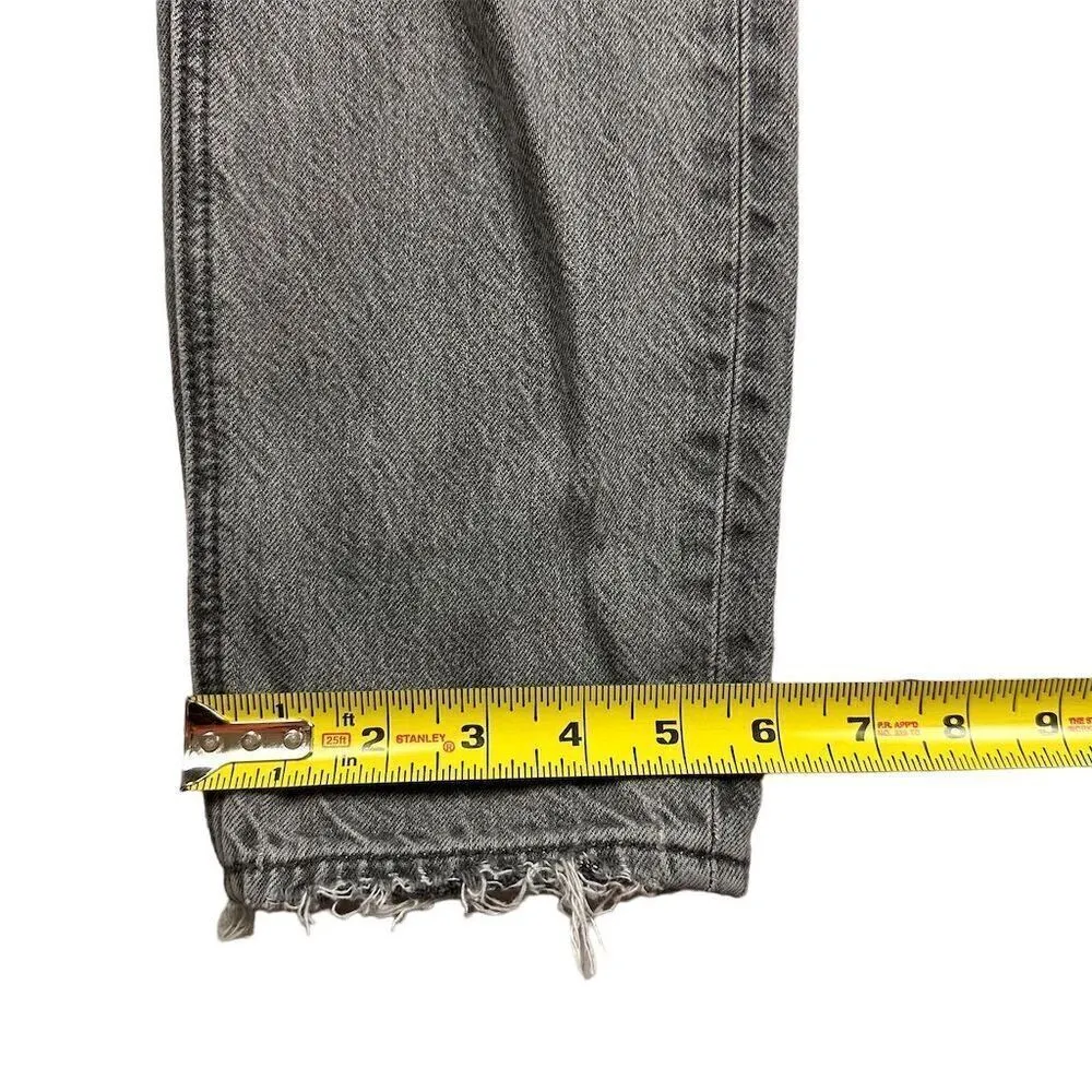 American Eagle Women's Distressed Mom Jeans Smoked Gray Size 0 High-Rise - Image 11