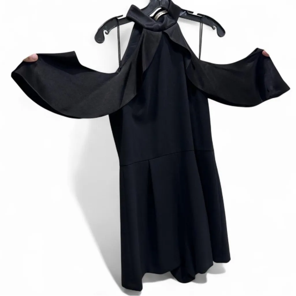 Alice + Olivia Rosaline Cold Shoulder Black Romper Size 12 - Image 2