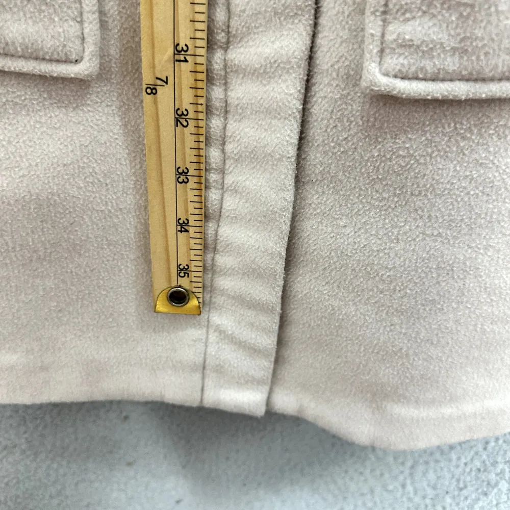 Thakoon Collective Trench Coat Womens Small Ivory Wool Blend Pocket Front Luxury - Image 6