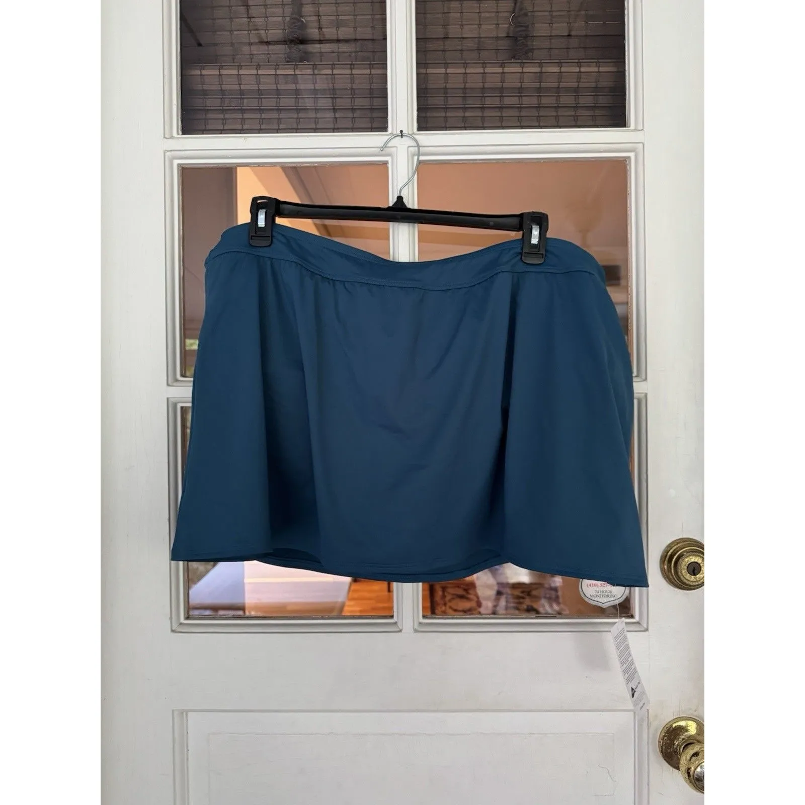 Lands' End Swim Skirt Skort Lined Bottom Plus 24W Teal Stretch Bathing Suit New Blue - Image 3