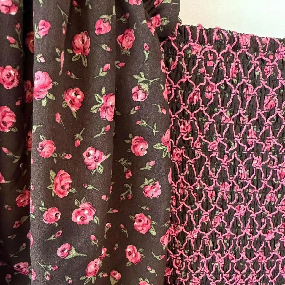 Vestique‎ Meet Me In The Middle Floral Tiered Mini Dress Size Small - Image 5