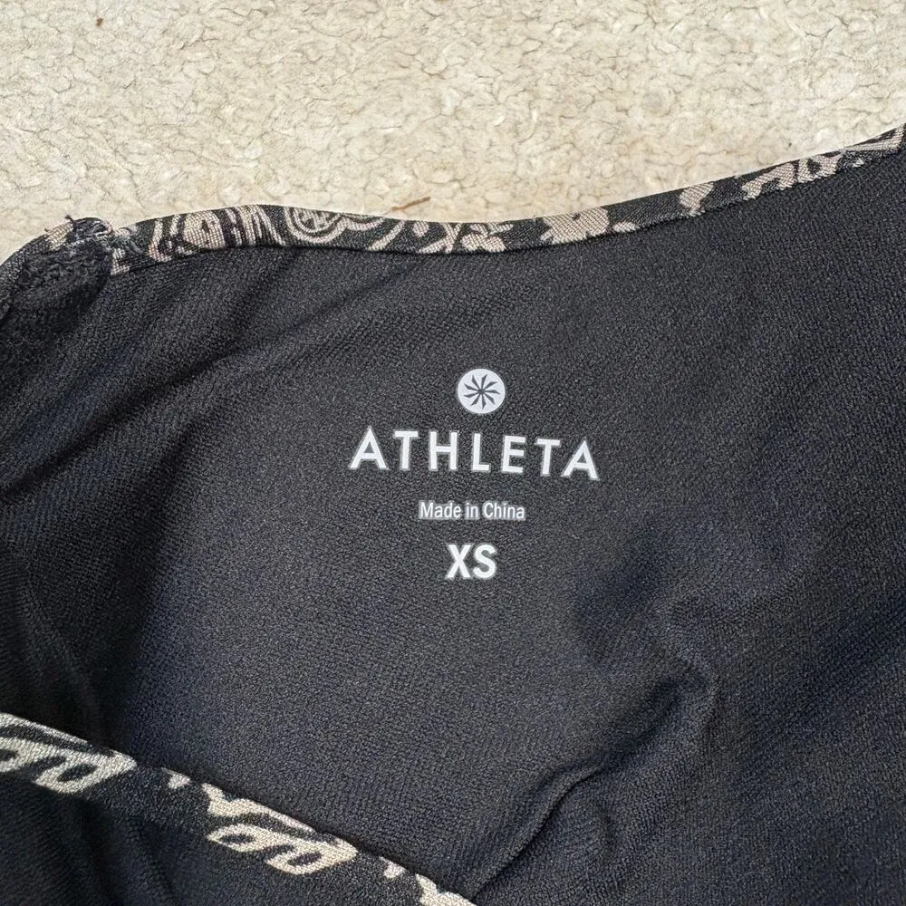 Athleta Aqualuxe Molded One Piece Swimsuit Antique Bandana Print Size XS - Image 5