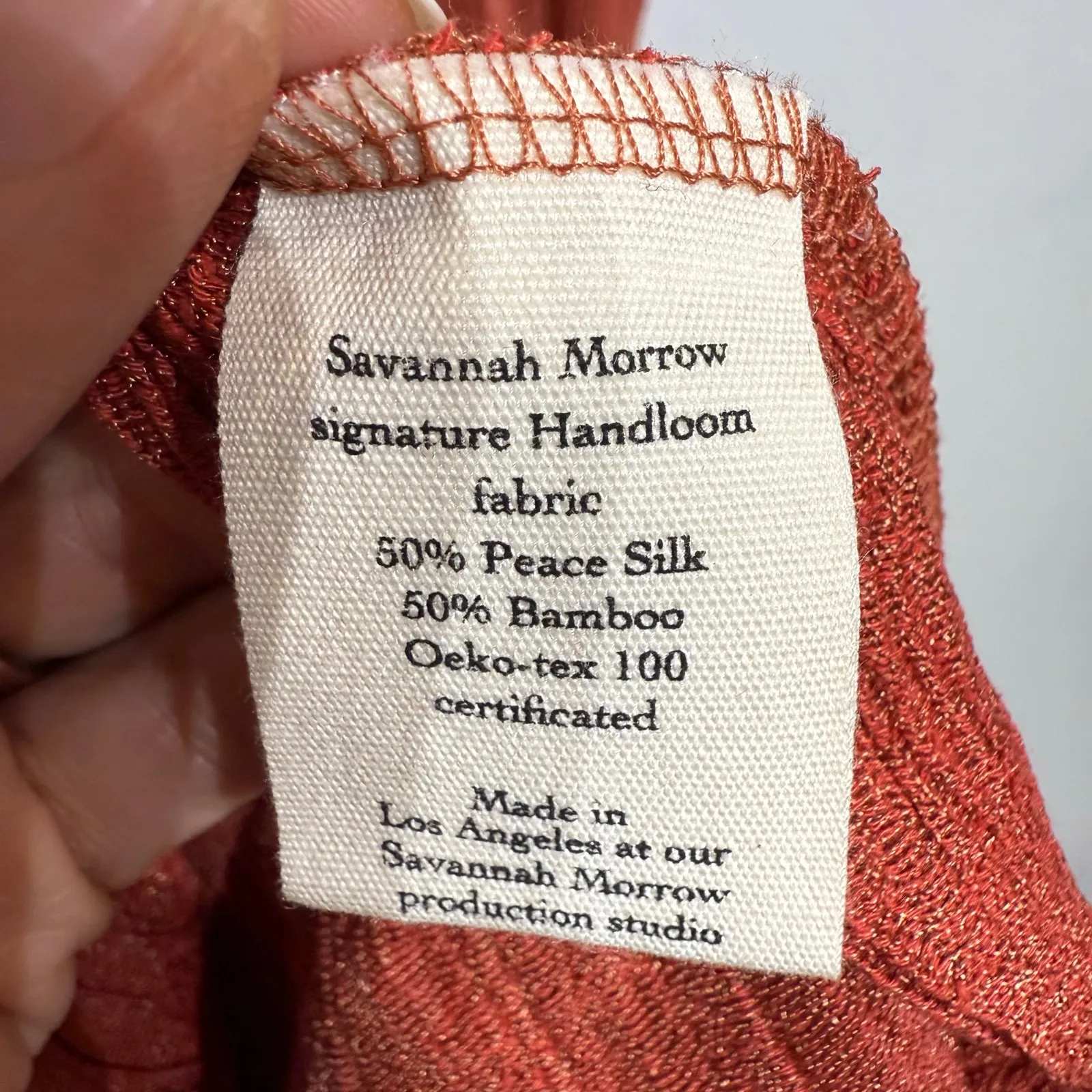 Savannah Morrow Scarlet Sereia Maxi Skirt Silk Bamboo Sz XL - Image 6