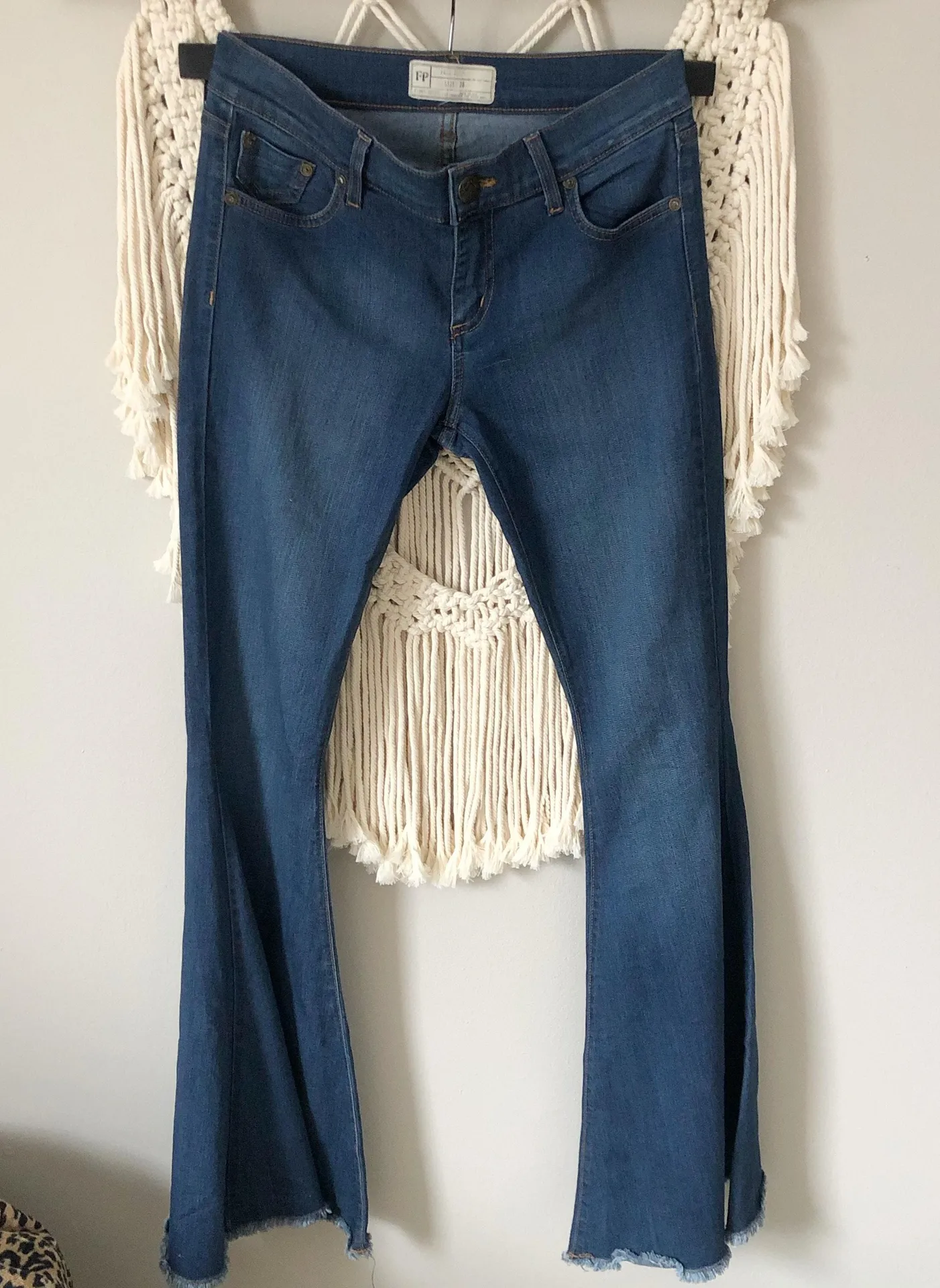 Free People Super Flare Raw Hem Jeans  - Image 2