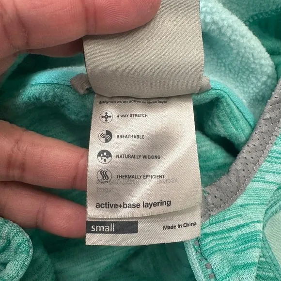 Avalanche Pullover Hoodie Active Base‎ Layer Breathable Green Womens Small - Image 6