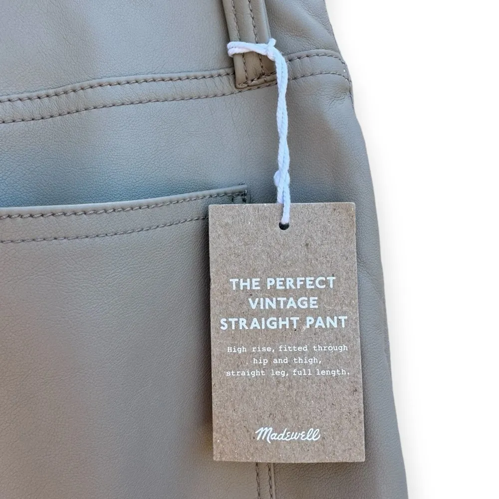 Madewell Faux Leather The Perfect Vintage Straight Jeans - Image 8