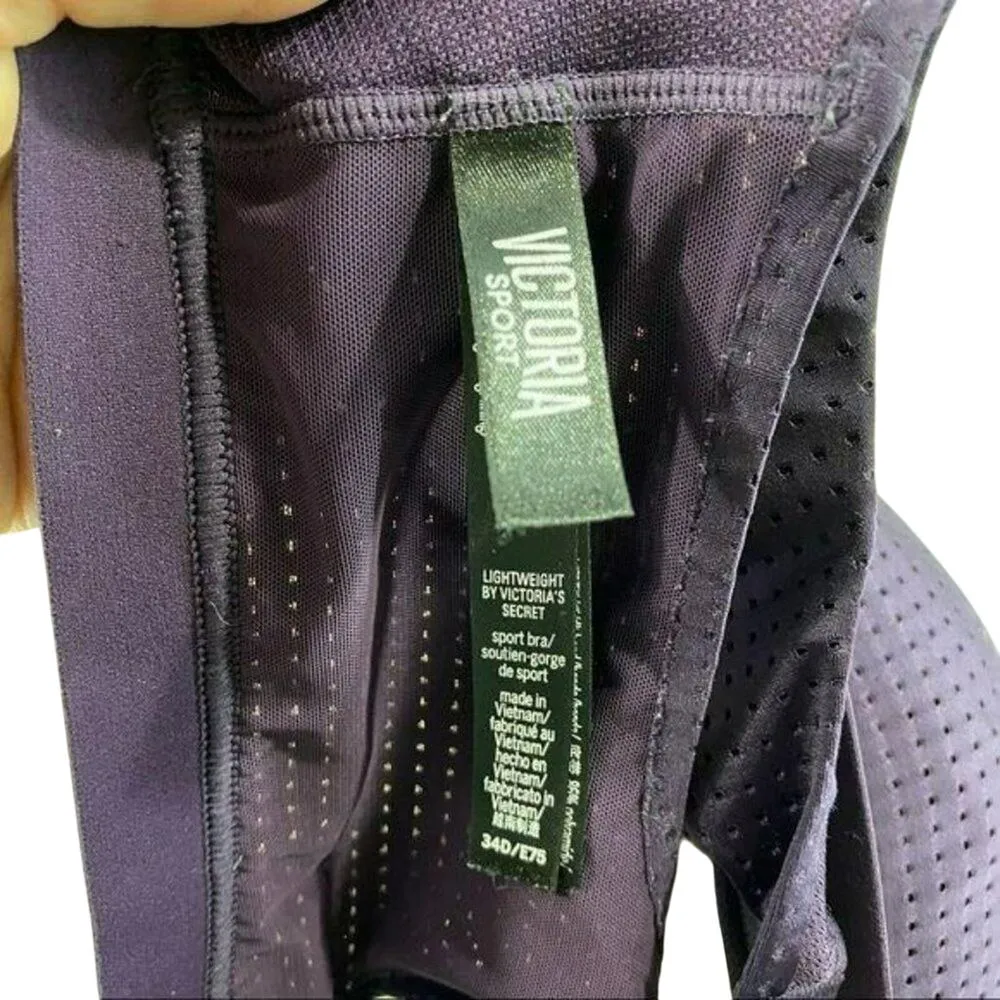 Victoria's Secret Sport Dark Purple Lightweight Cross Back 34D - Image 4